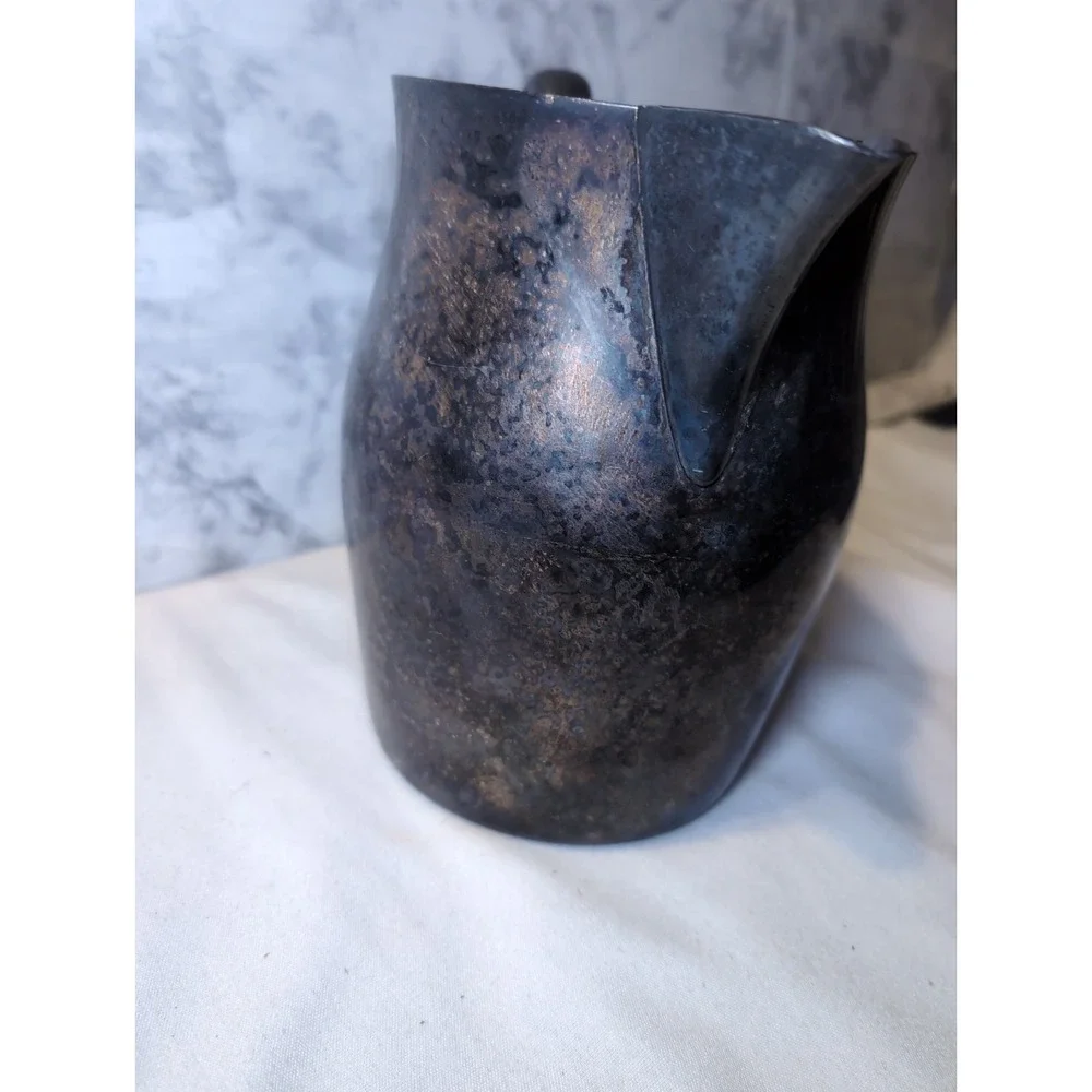 Vintage Sheridan Silver On Copper Paul Revere Style Water Pitcher With Ice Lip